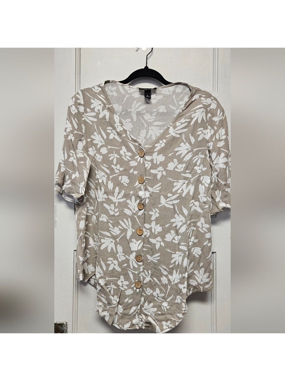 AGB Women's Tan Lounge Top & Pants Set Size Small